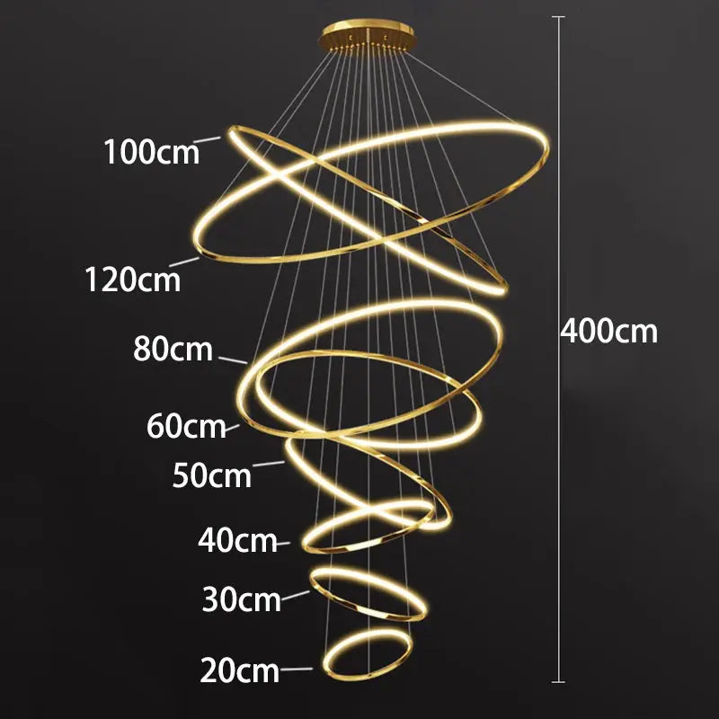 Elegant Modern Ring Chandelier — alternate product view 13