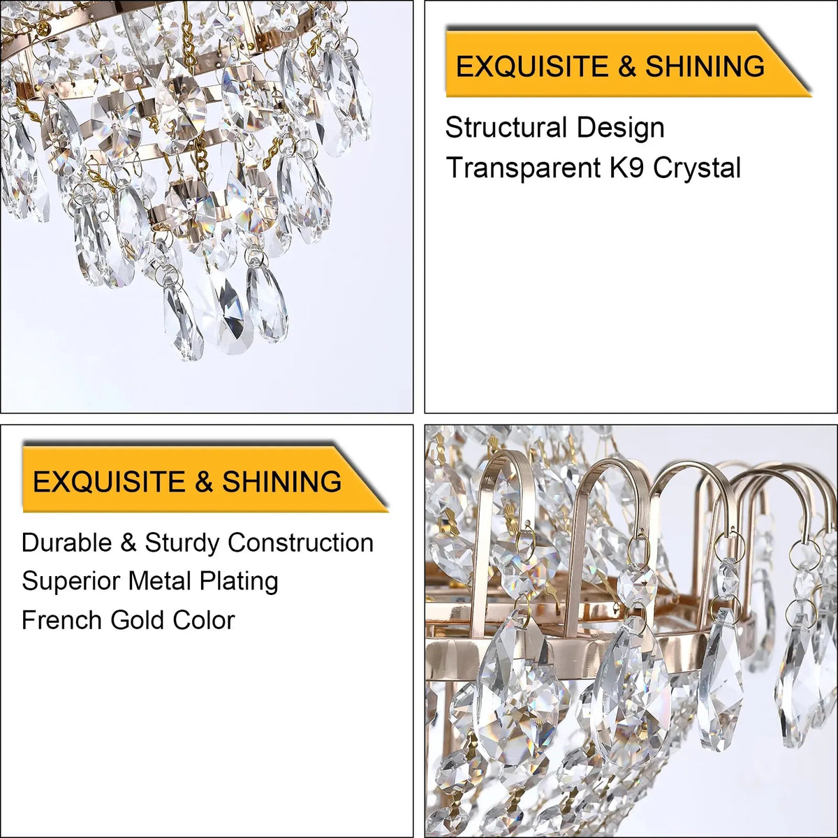 Luxury Retro Crystal Imperial Style Ceiling Light — alternate product view 4