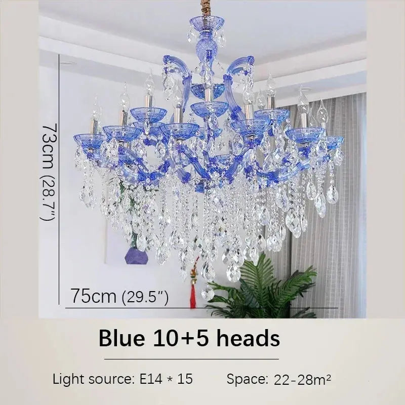 Red Luxury Crystal Chandelier — alternate product view 13