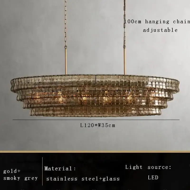 2026 Luxury Glass Dining Room Chandelier — alternate product view 4