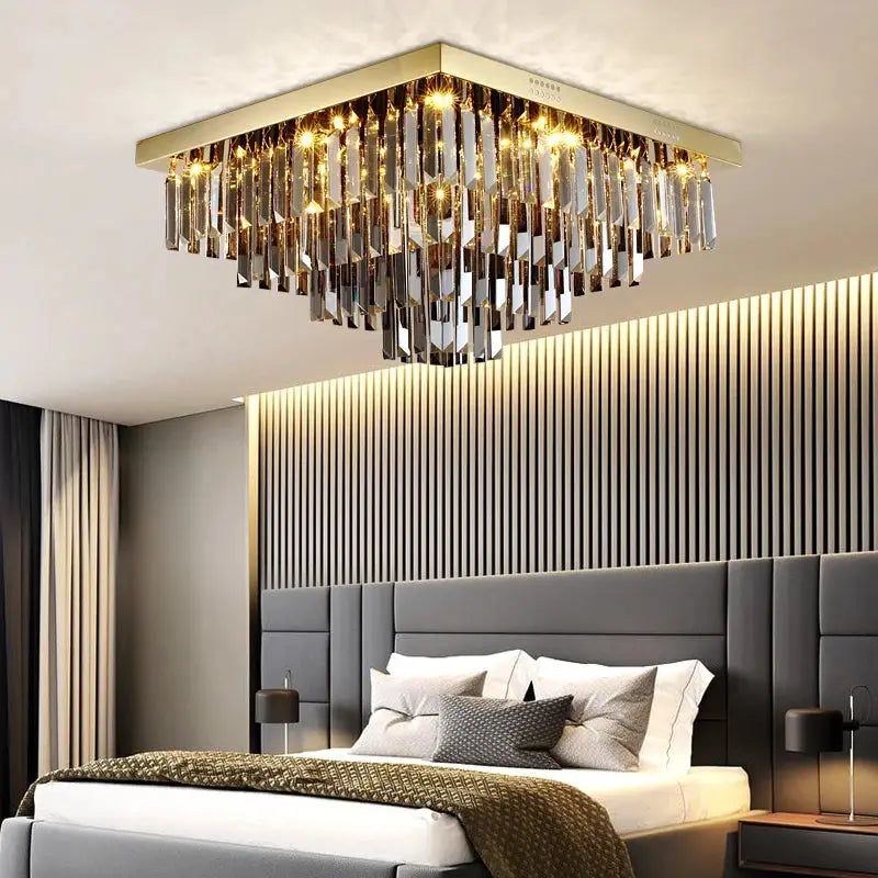 Modern Geometric Crystal Lamp — product view