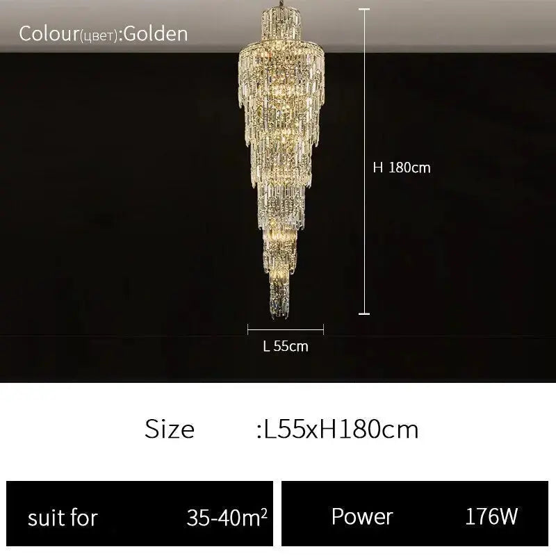 Rotating Staircase Crystal Chandelier — alternate product view 8