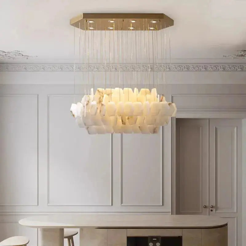 Snowflake Marble Nordic Chandelier — alternate product view 3