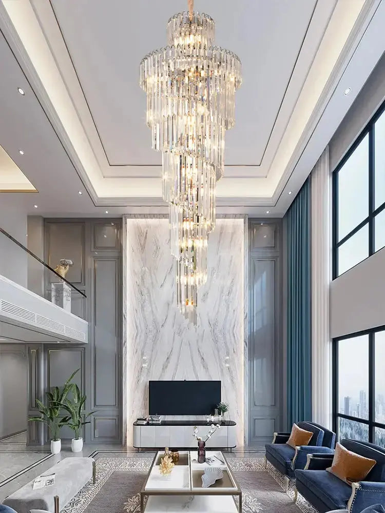 Modern Loft Chandelier - Golden — alternate product view 2