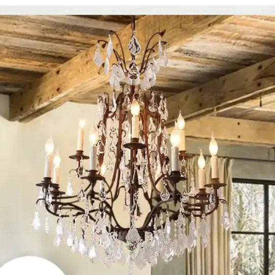 French Stairwell Villa Retro Chandelier — alternate product view 5