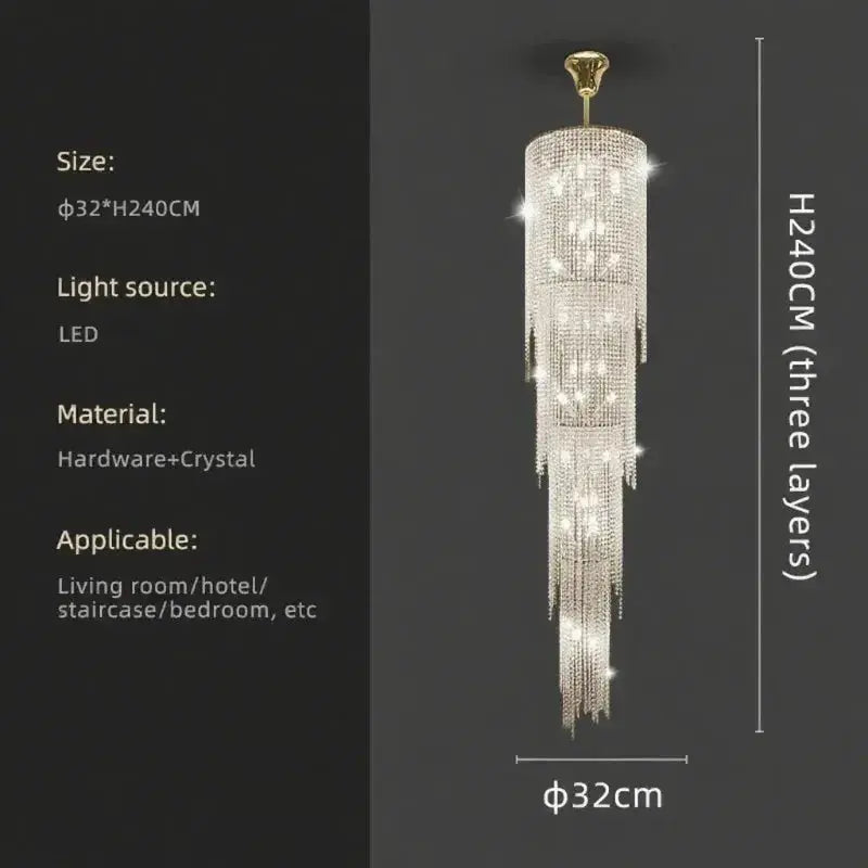 Luxury High Ceiling Chandelier — alternate product view 8