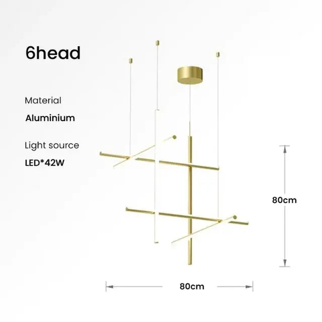 Nordic Minimalist Italian Tube Chandeliers — alternate product view 14