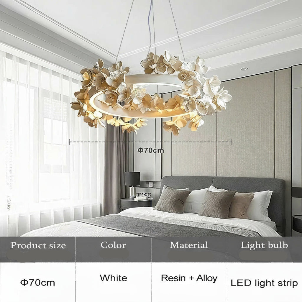 French Round Floral Chandelier — alternate product view 6