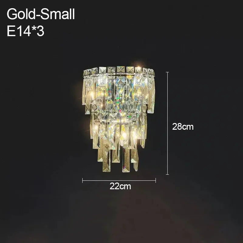 Hotel Lobby Corridor Crystal Wall Lamp — alternate product view 6