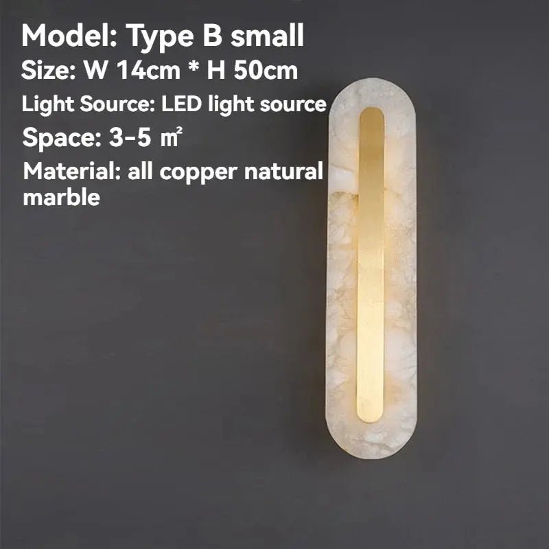 Gold Marble Wall Bedroom Lamp — alternate product view 6