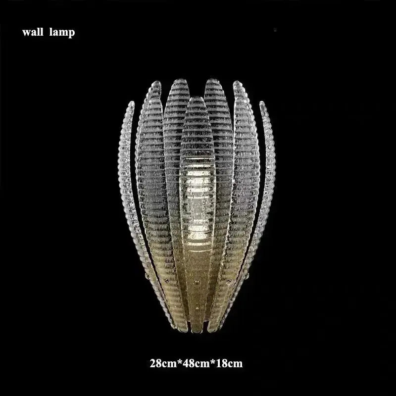 Modern Luxury Feather Glass Luxury Pendant Chandelier — alternate product view 12