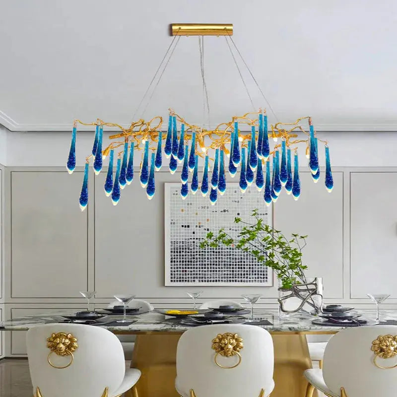 Luxury Royal Blue Crystal Lighting — alternate product view 3