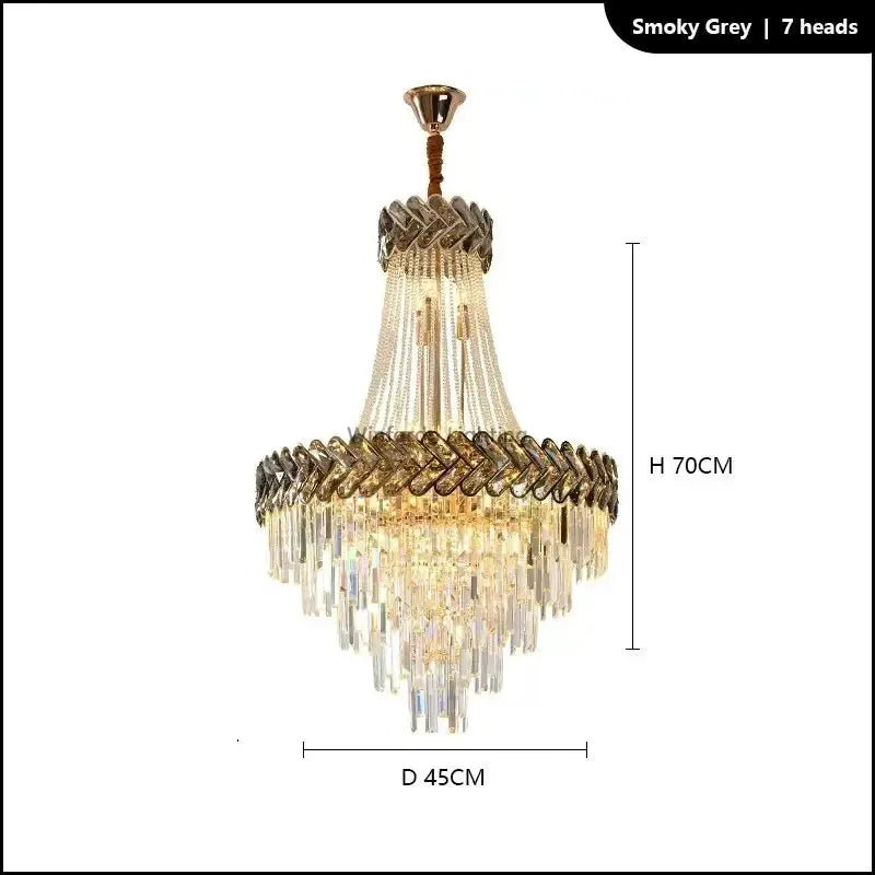 2025 Luxury Duplex Villa Crystal Chandelier — alternate product view 11