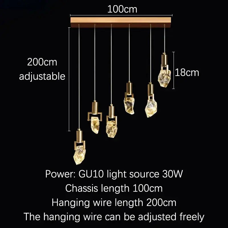 Crystal Staircase Chandelier with Irregular Drops — alternate product view 8