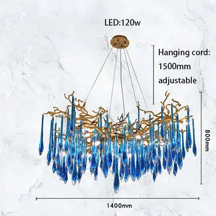 Luxury Royal Blue Crystal Lighting — alternate product view 7