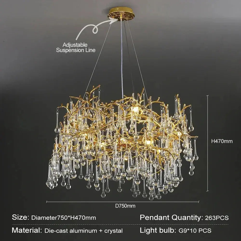 Luxury Modern Raindrop Chandeliers — alternate product view 17
