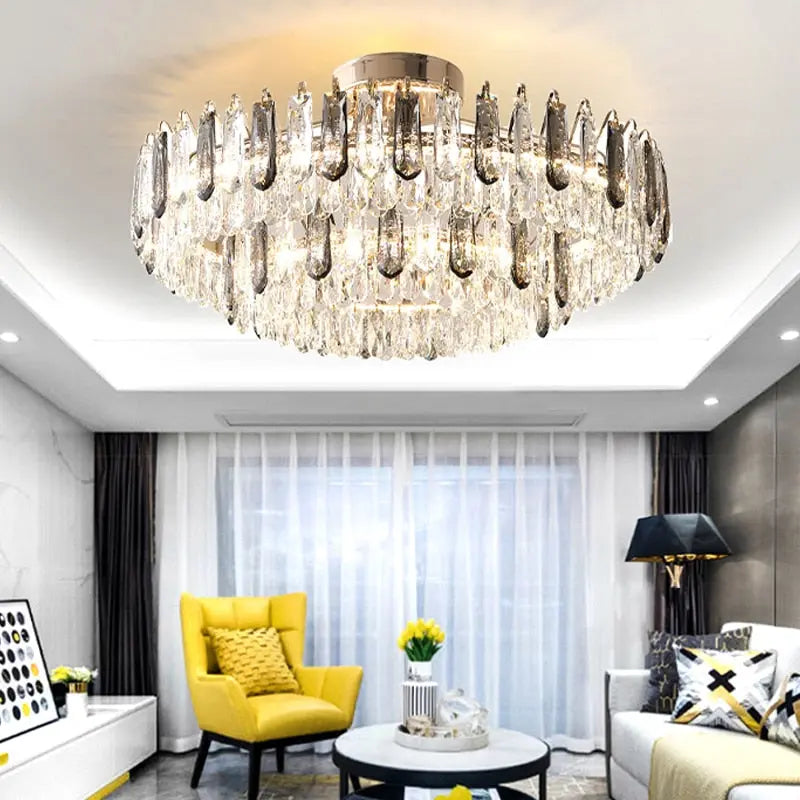 Crystal Modern Design Straight Chandelier — alternate product view 9