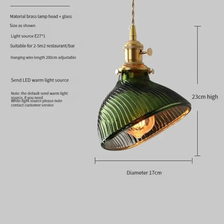 Green Glass Scandinavian Pendant Lights — alternate product view 15