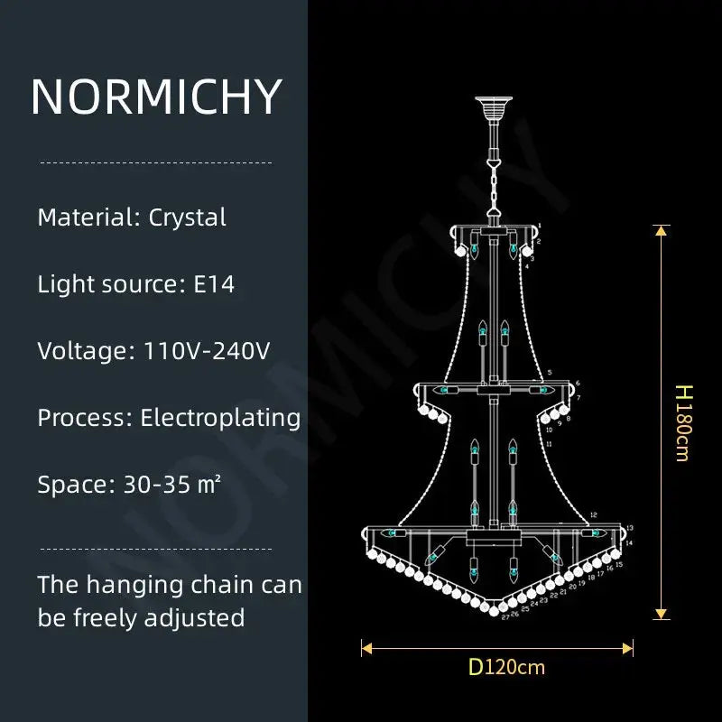Elegant Crystal Chandelier — alternate product view 9