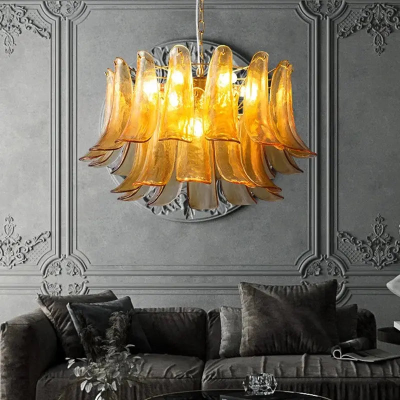 Virello Designer Amber Glass Pendant Light — alternate product view 1