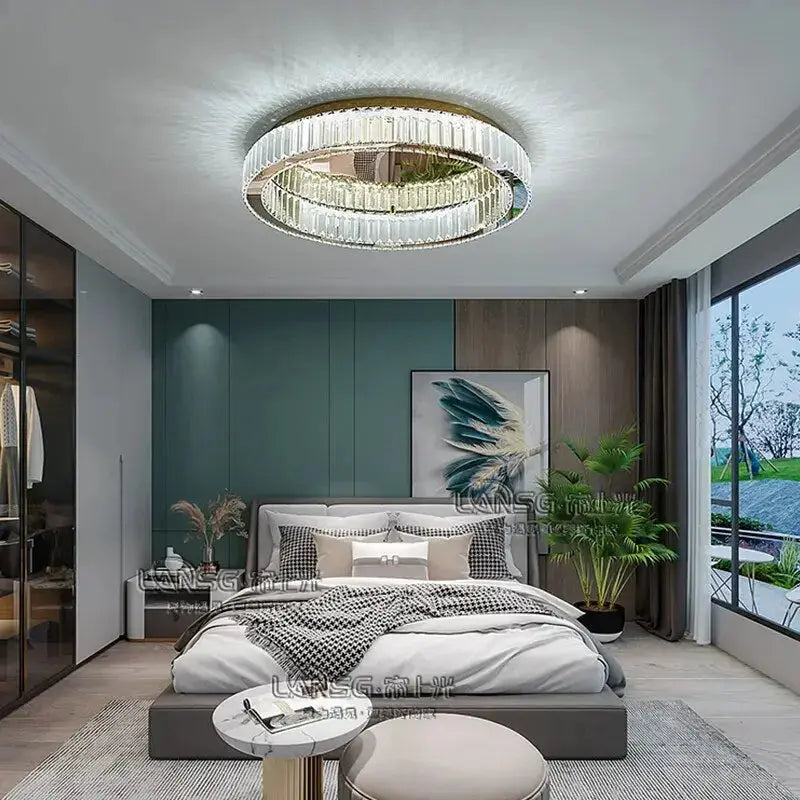 Round Crystal Led Ceiling Light — product view
