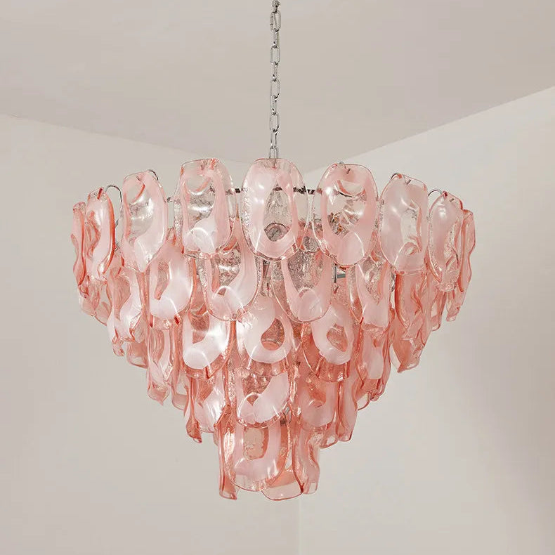 Celina French Style Tiered Glass chandelier, product gallery image 8 of 11