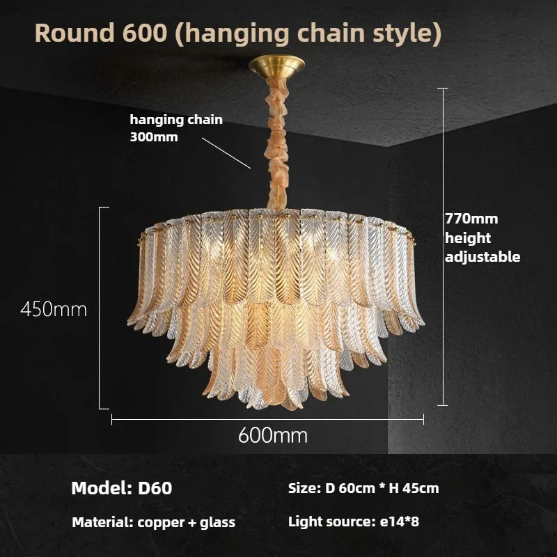 Aurelio polished copper chandelier – alternate product view