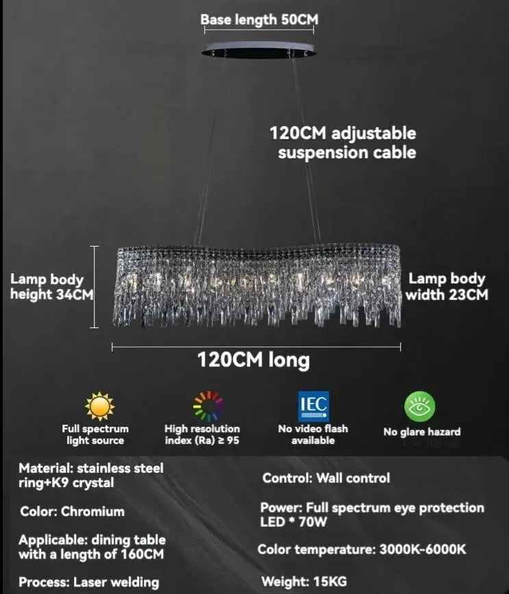 Milan Luxury Decor Crystal Chandelier — alternate product view 11