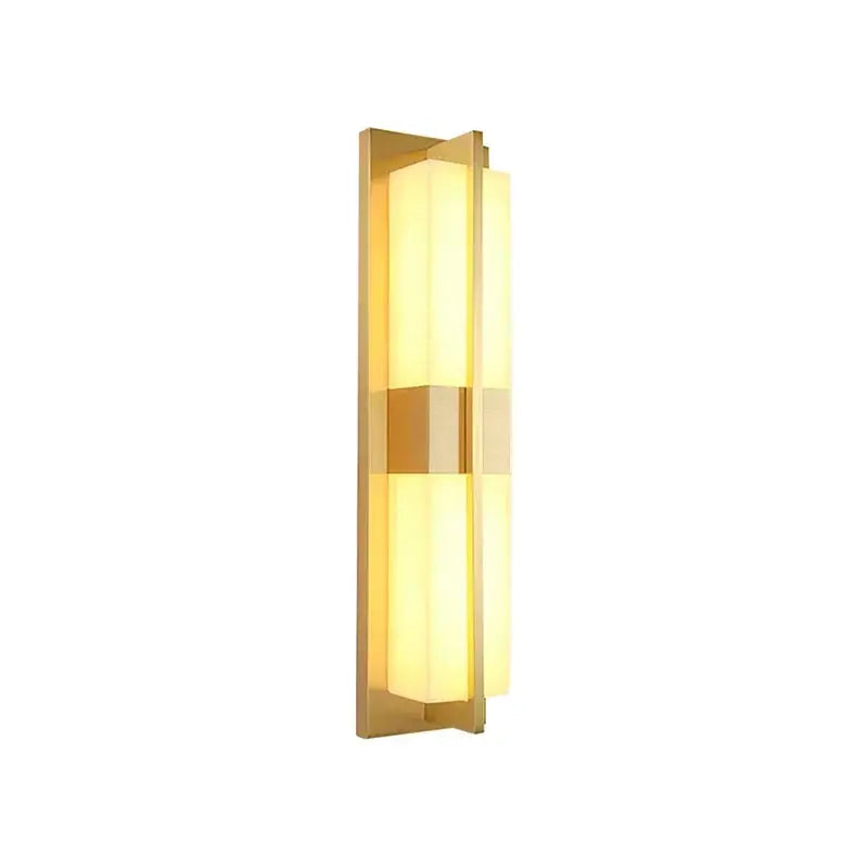 Contemporary LED Brass Marble Outdoor Wall Lamps — alternate product view 4