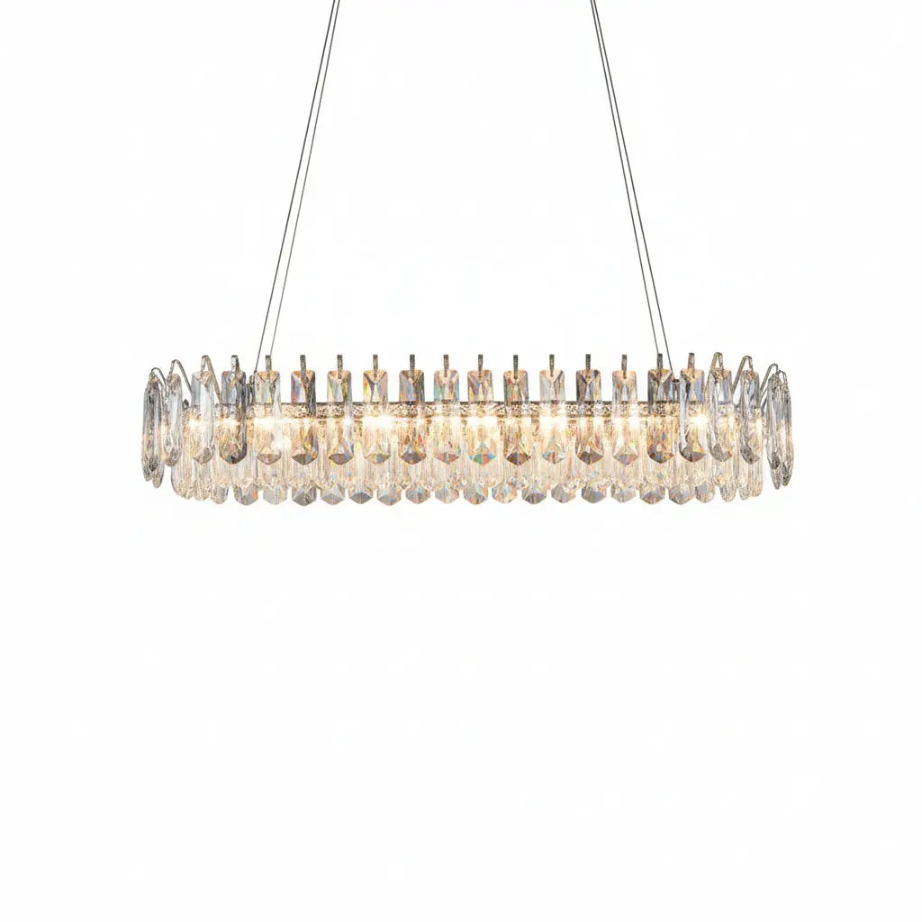 Crystal Modern Design Straight Chandelier — alternate product view 1