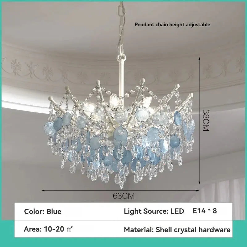 French Vintage Blue Crystal Lamp — alternate product view 8