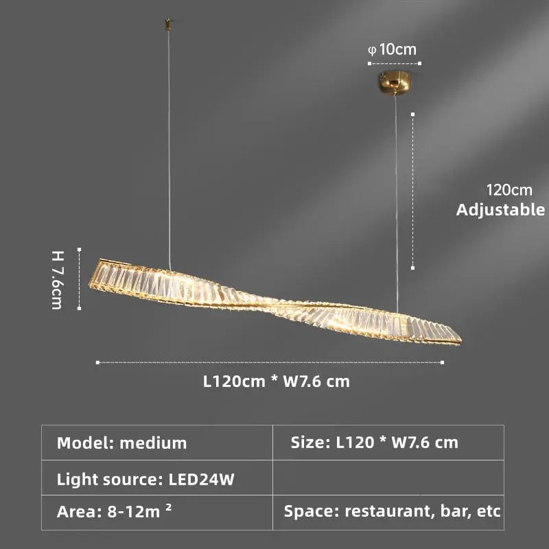 One Spiral Luxury Chandelier — alternate product view 7