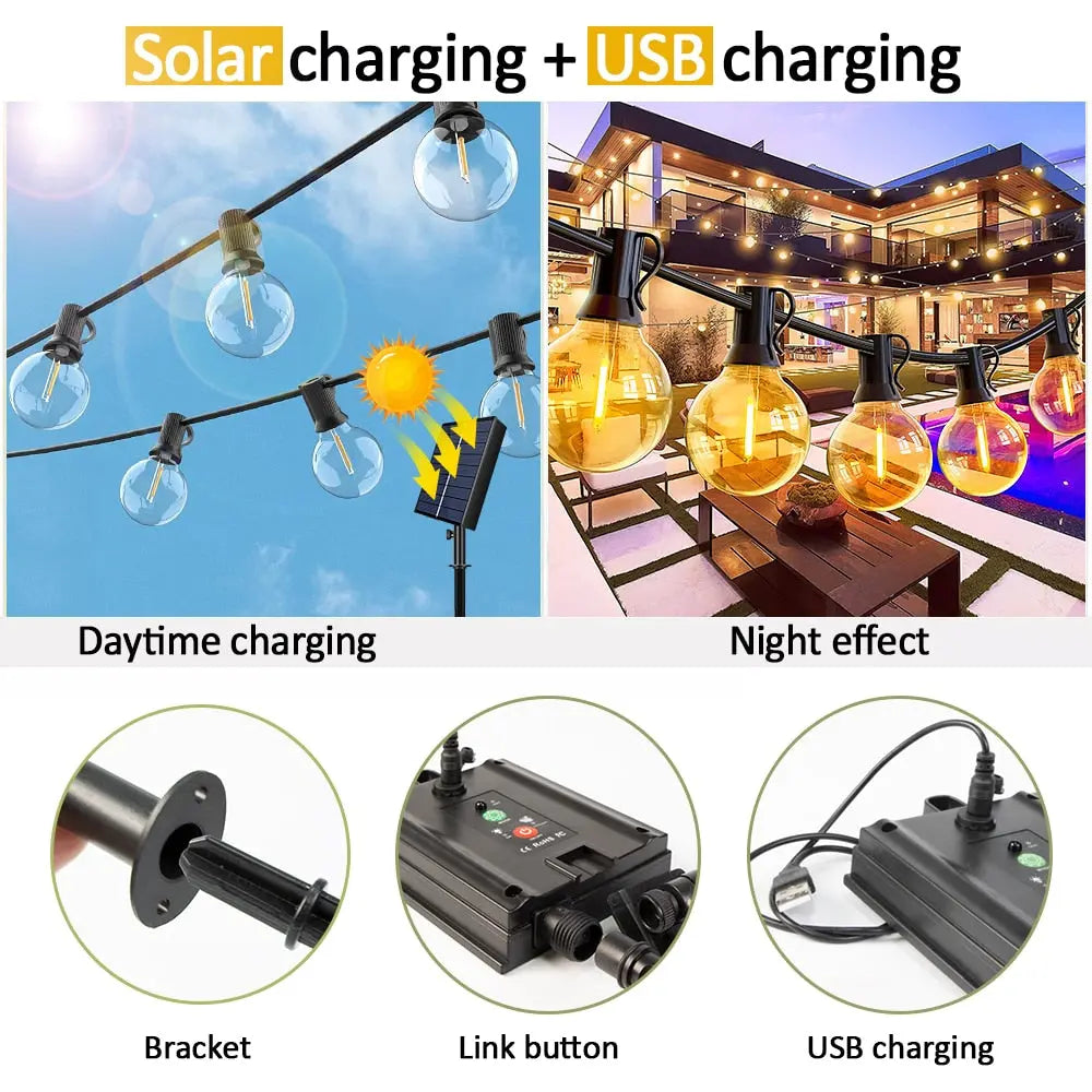 The Solar String Outdoor Lights — alternate product view 6