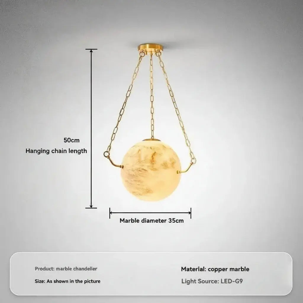 Designer Marble Ball Chandelier — alternate product view 7