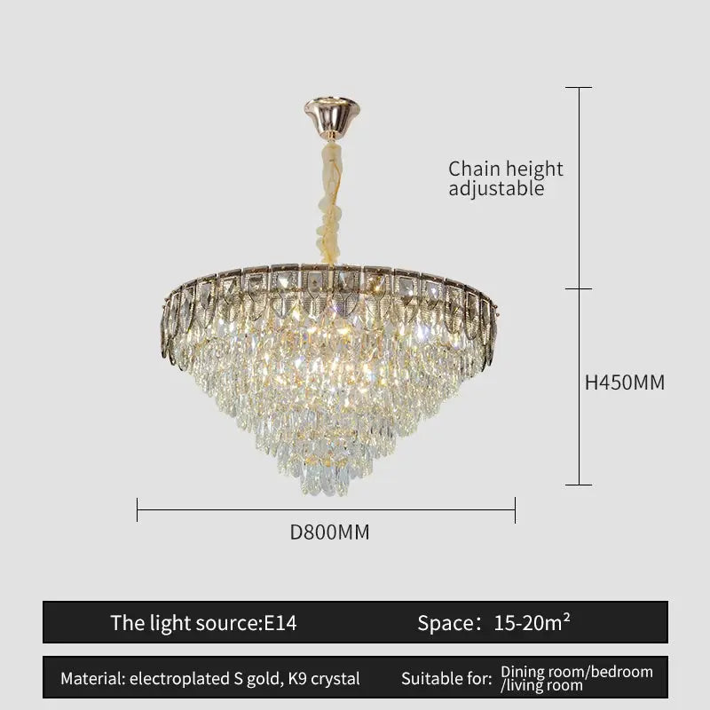 Crystal Chandelier Post-Modern Luxury Lighting — alternate product view 5