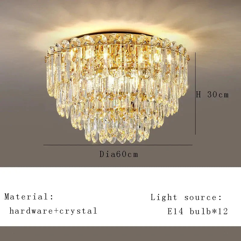 Nordic Modern Crystal Elegant Elegant Ceiling Light — alternate product view 8