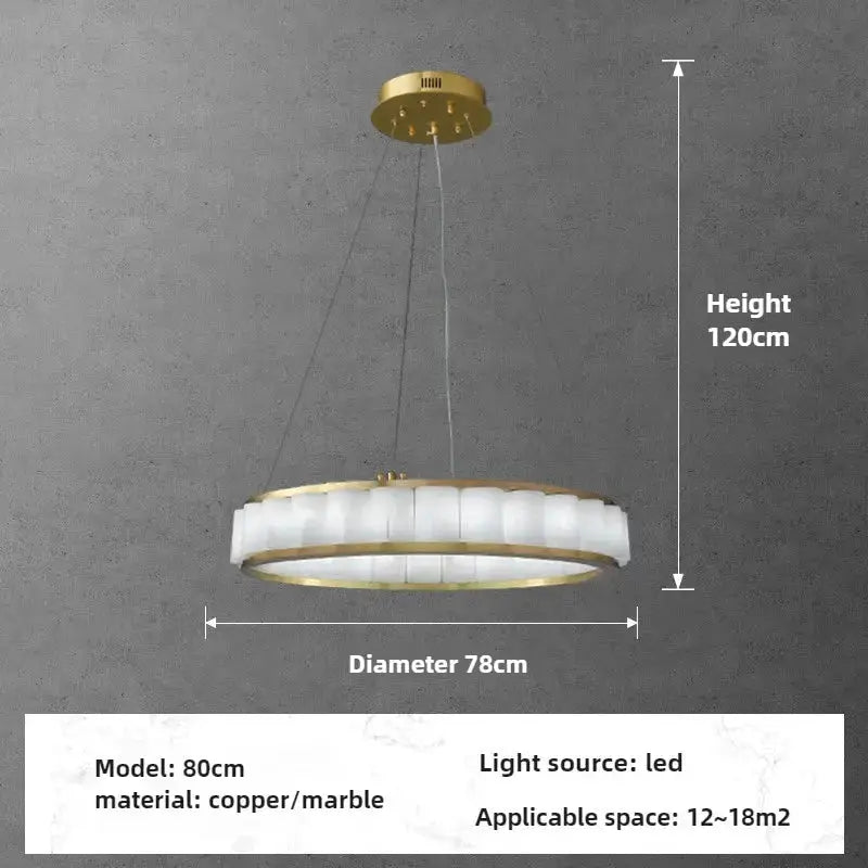 Marble Alabaster Ring Chandelier — alternate product view 10