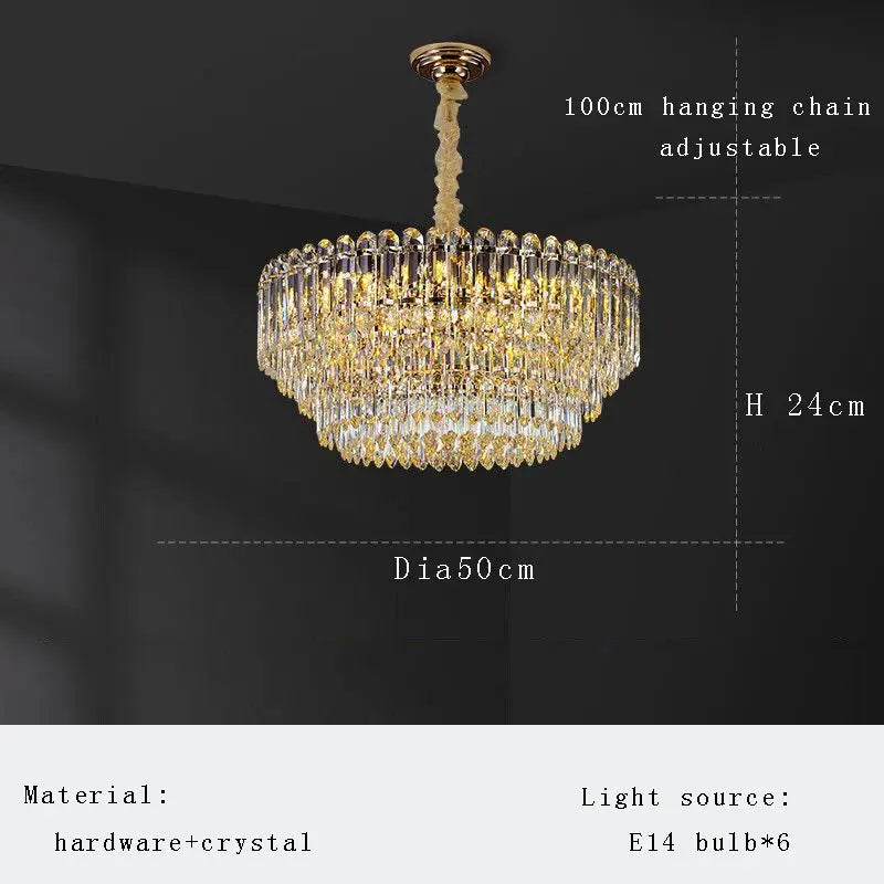 2025 Nordic Modern Crystal Elegant Chandelier — alternate product view 6