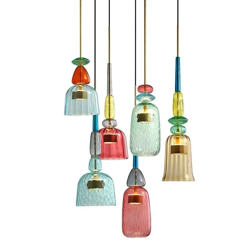 Modern Glass Colorful Hanging Lamps — product view