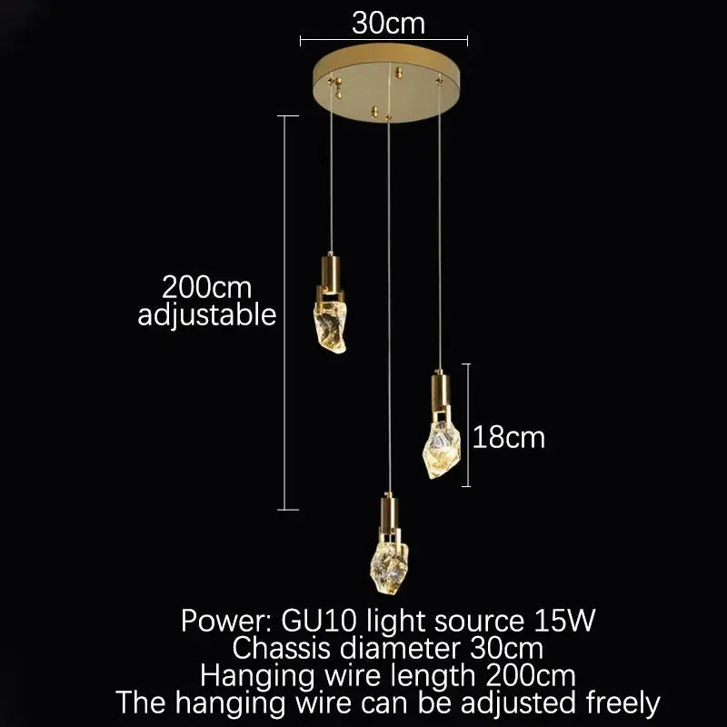 Crystal Staircase Chandelier with Irregular Drops — alternate product view 9