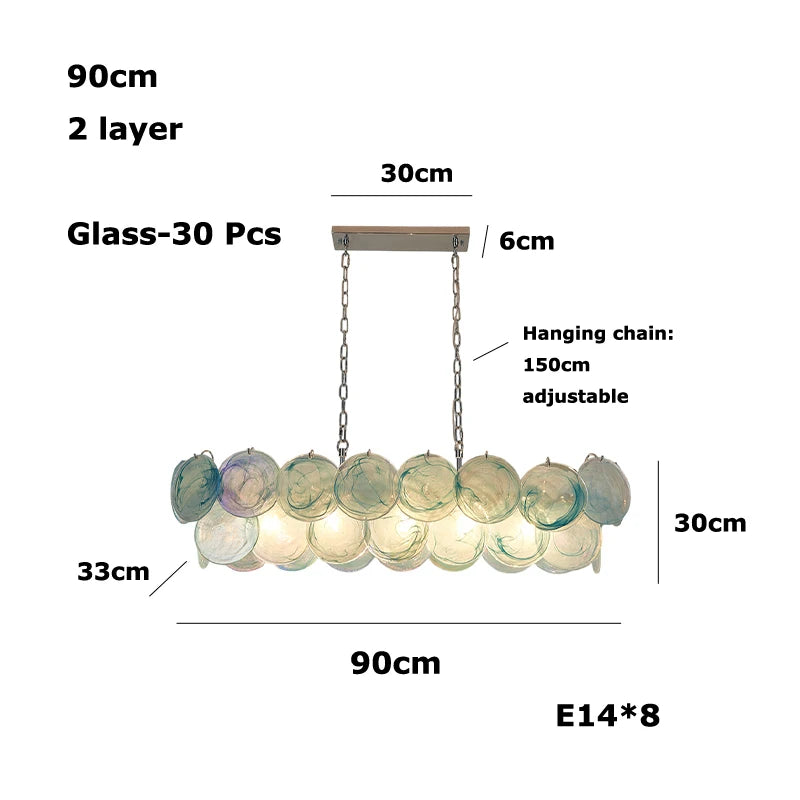 Mirella Murano-inspired Coloured Glass chandelier, product gallery image 10 of 17