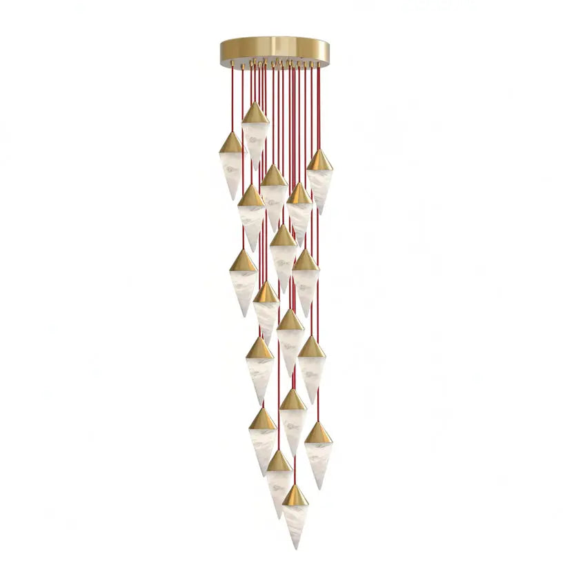 Modern Alabaster Cone Cluster Chandelier — alternate product view 19