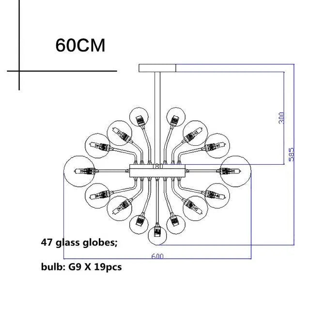 Nordic Creative Glass Metal Pendant Lights — alternate product view 5