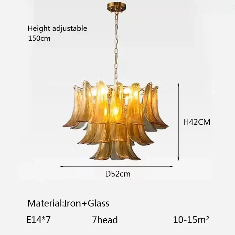 Virello Designer Amber Glass Pendant Light — alternate product view 11
