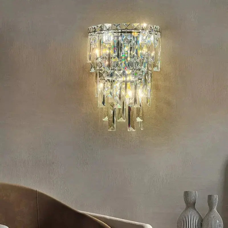 Hotel Lobby Corridor Crystal Wall Lamp — alternate product view 4