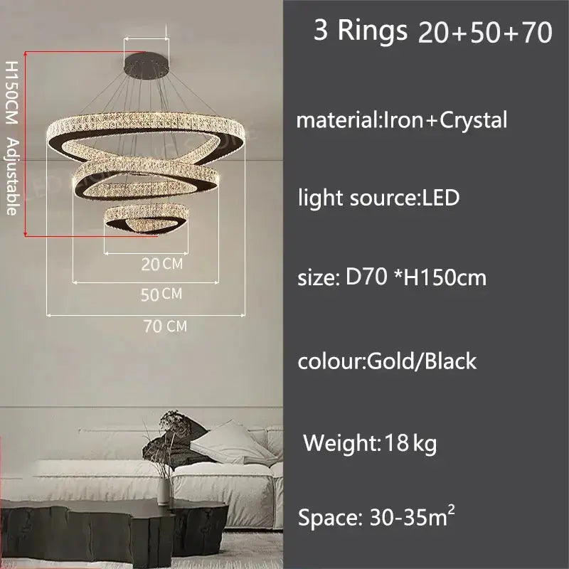 Luxury Modern Home Decoration Villa Chandelier — alternate product view 20