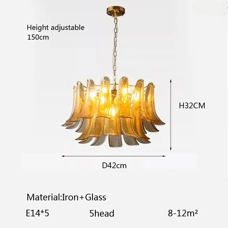 Virello Designer Amber Glass Pendant Light — alternate product view 9