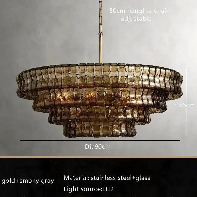2026 Luxury Glass Dining Room Chandelier — alternate product view 8