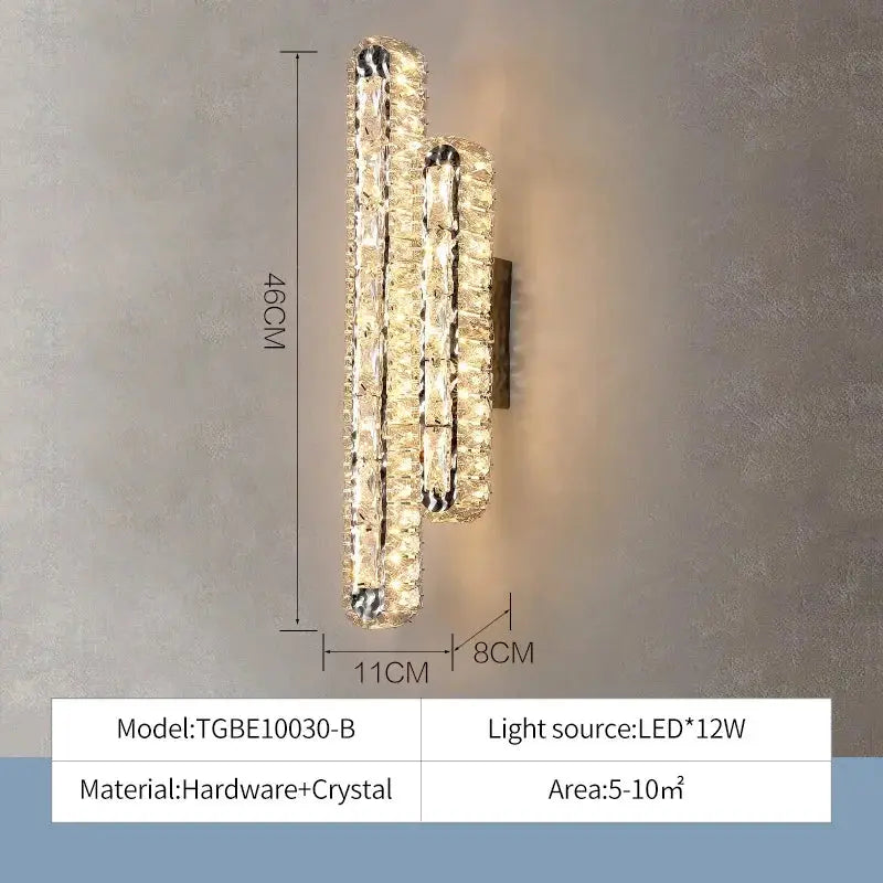 Modern K9 Crystal Wall Light — alternate product view 5