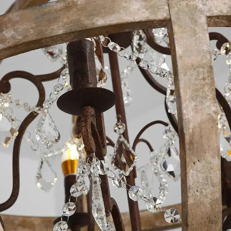 Farmhouse Wooden Rustic Hanging Light Fixtures — alternate product view 4